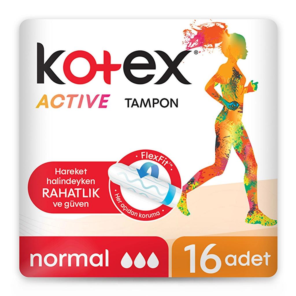 Kotex Active Normal Tampons for Reliable Protection 16 Count