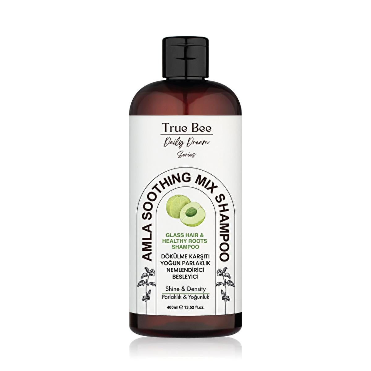 True Bee Amla Shampoo - Nourishing Hair Repair & Anti-Hair Loss, Strengthens Dry & Damaged Hair, Daily Soothing Shampoo, 13.5 fl oz