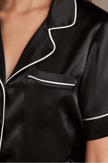 Pierre Cardin Women's Black Loungewear Shorts Set
