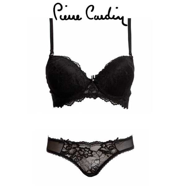 Pierre Cardin 4560 Comfort Bra Set in Black, 2-Piece