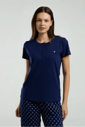 Pierre Cardin Plus Size Women's Pajama Set in Navy Blue