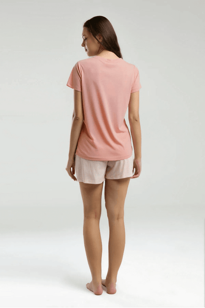 Pierre Cardin 9010-S Coral Shorts Set for Loungewear