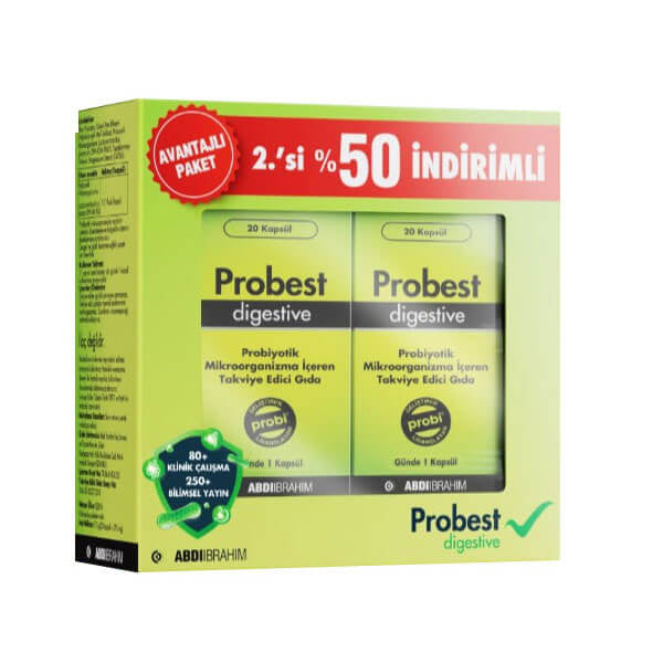 Abdi Ibrahim Probest Digestive Probiotic Capsules - 20 Count