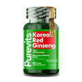 Purevits Korea Red Ginseng 500 mg Vegan Capsules 60 Count