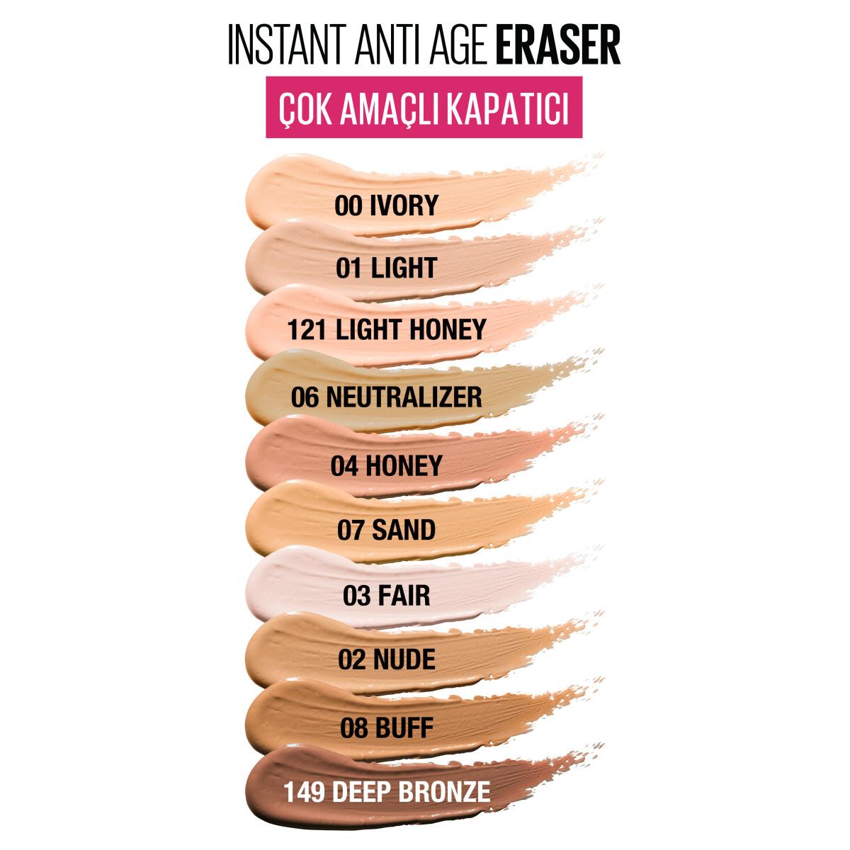 Maybelline New York Instant Anti Age Eraser Concealer - High Coverage, Anti-Aging Makeup for Flawless Complexion