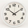 Muyika White Frame 30cm Wall Clock: Easy-to-Read Analog Clock for Home Decor - Modern Decorative Clock