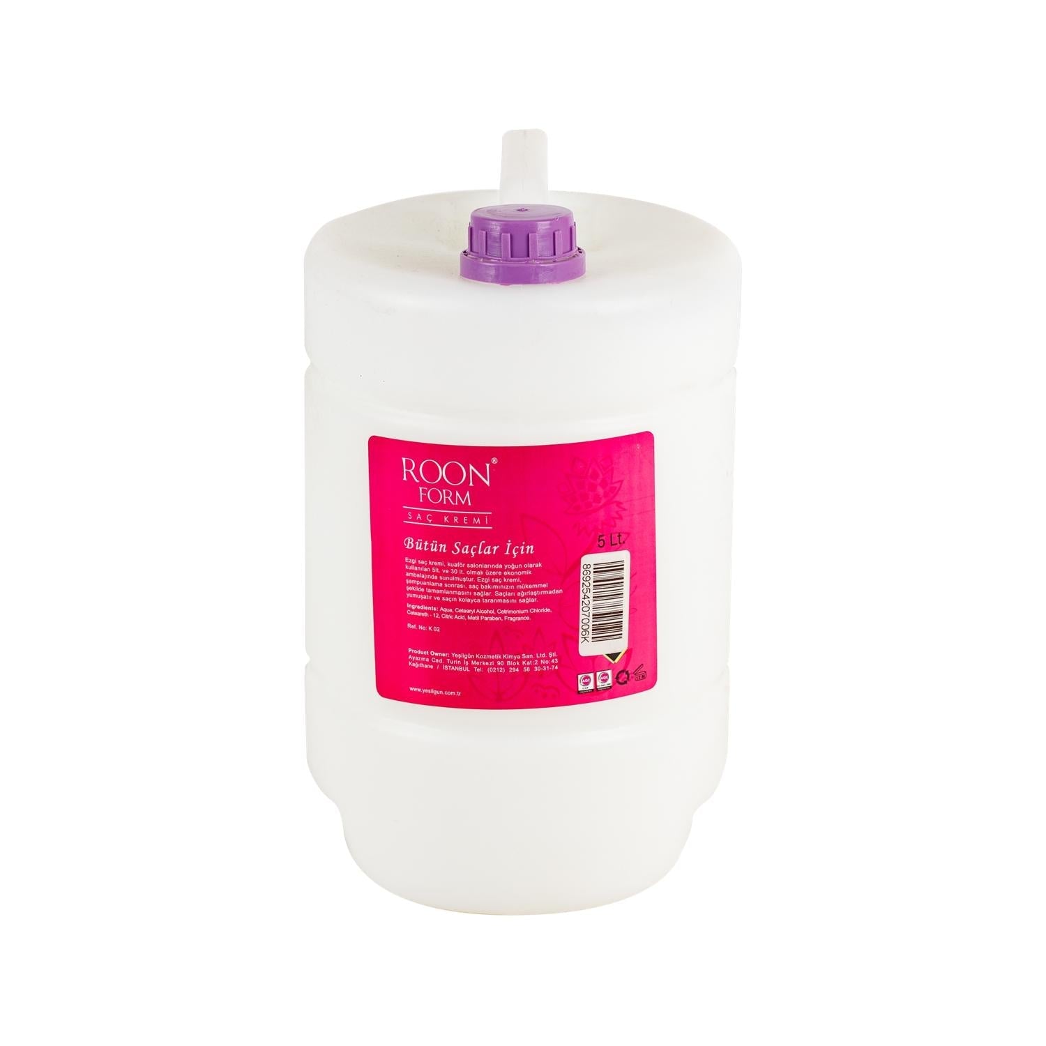 Roon Form Hair Cream 5000ml - Bulk Nourishing Hair Care for All Hair Types