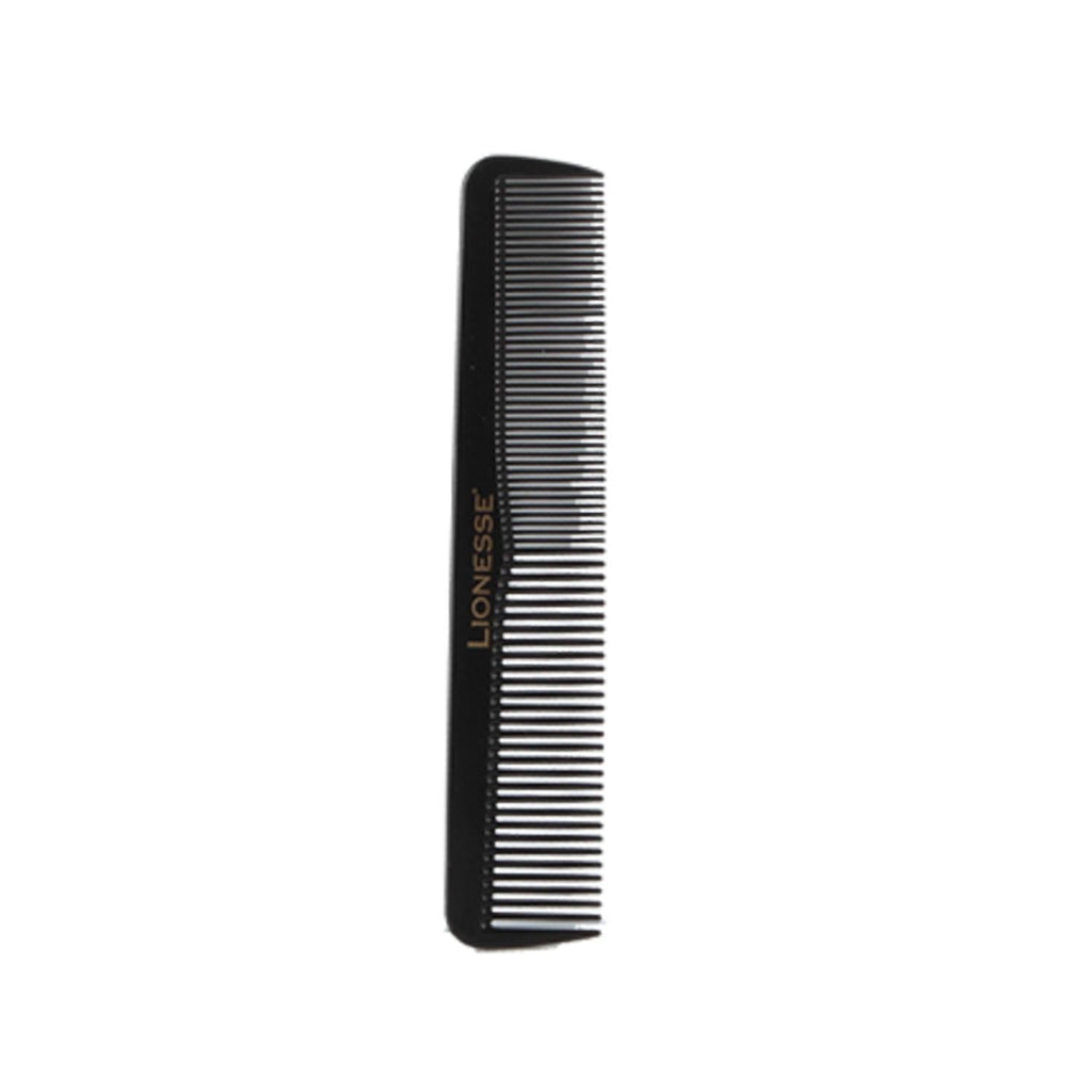 Lionesse Black Slim Hair Comb for Detangling and Styling - 894115