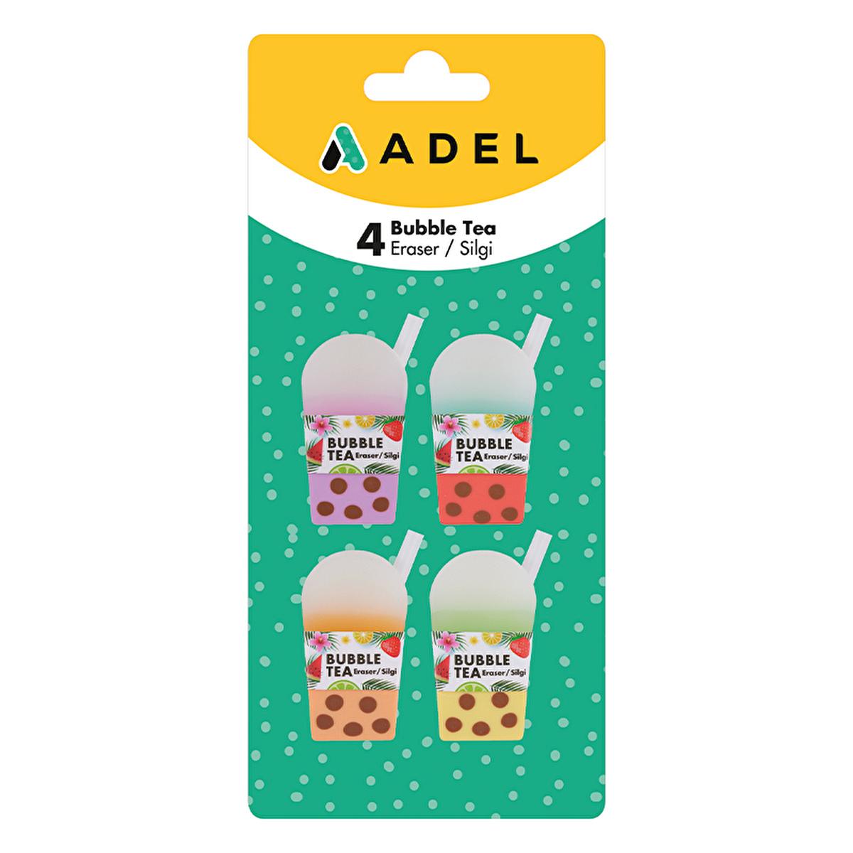 Adel PVC-Free Eraser 4-Pack - Environmentally Friendly Eraser for Students