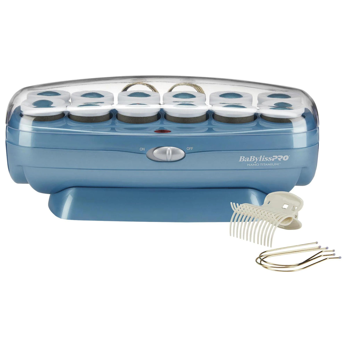 Nano Titanium Professional 12 Jumbo Hair Roller Set - Salon-Quality Curls, Anti-Frizz, Gentle Far-Infrared Heat