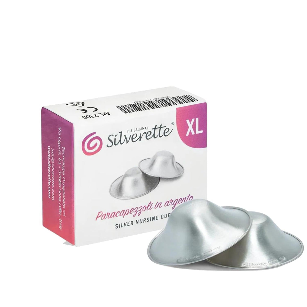 Silverette XL Original Silver Nipple Shields for Breastfeeding Comfort and Protection
