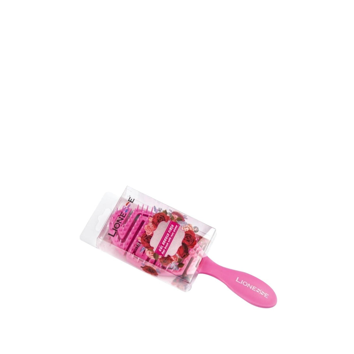 Lionesse Rose Scented Hair Brush - Gentle Detangling & Styling for All Hair Types