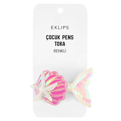 Eklips Oyster & Fish Tail Kids Hair Clip Set