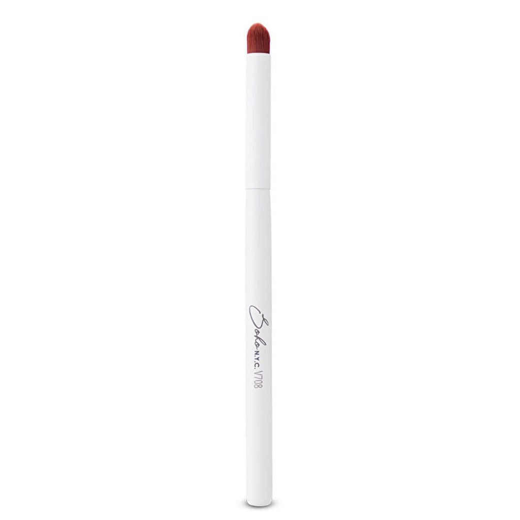 Soho N.Y.C. Angled Vegan Lip Brush: Precise Lipstick & Lip Color Application, Cruelty-Free Makeup Applicator