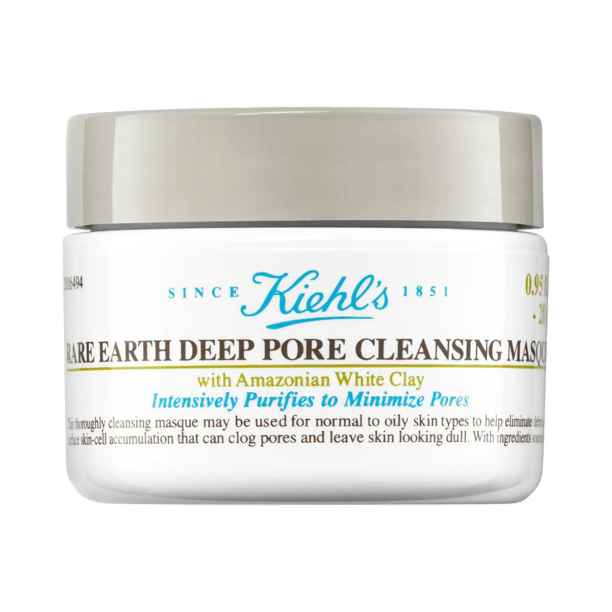 Kiehl's Mini Rare Earth Clay Face Mask: Deep Pore Cleansing, Blackhead Removal & Oil Control - Minimize Pores & Detoxify Skin