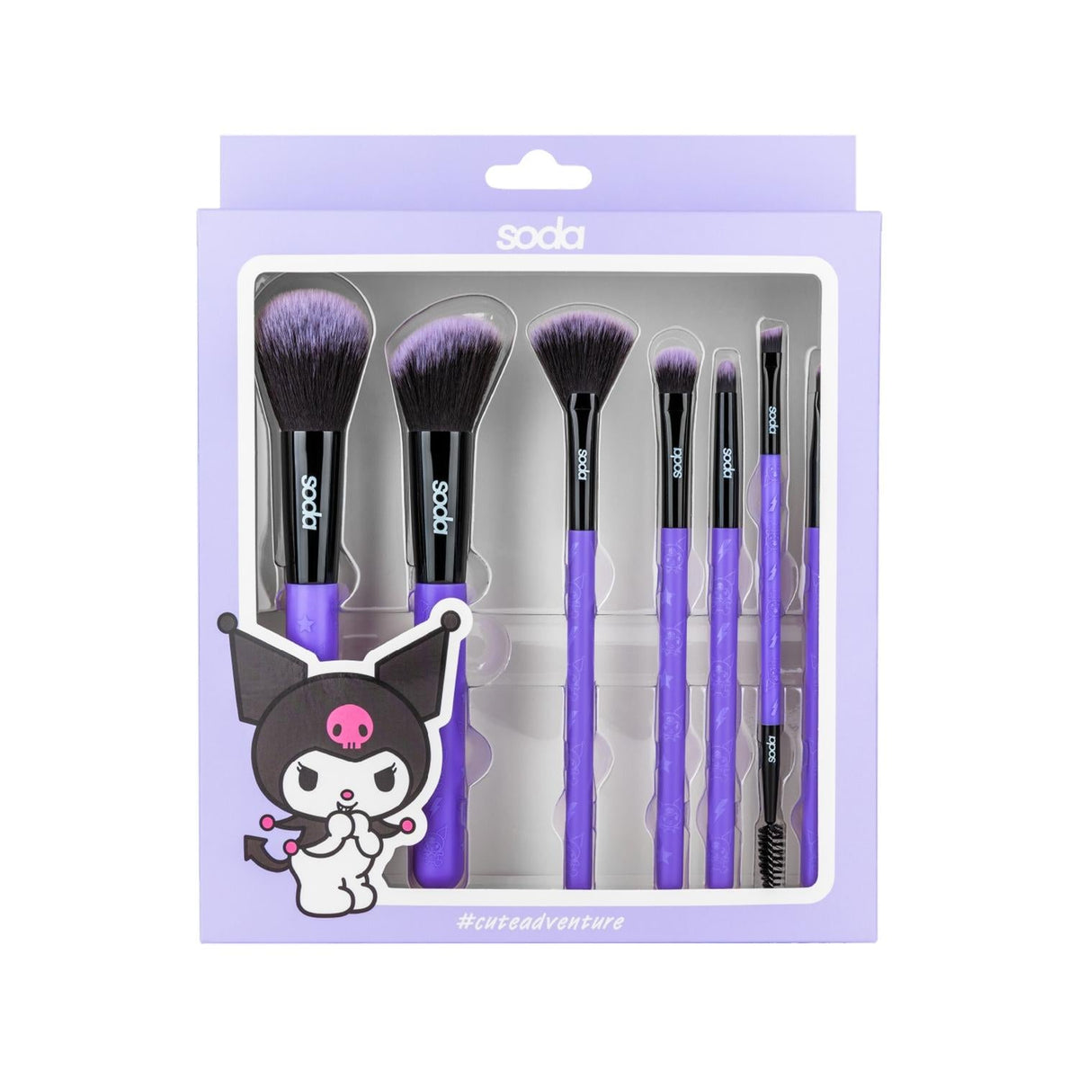 Soda Hello Kitty Big Softie Makeup Brush Set - Soft Bristles, Multiple Brushes for Various Makeup Applications
