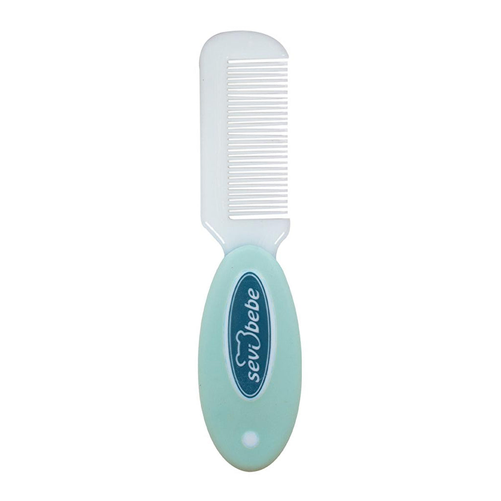Sevi Bebe Baby Hair Brush and Comb Set - Natural Bristle, Gentle Grooming for Newborns