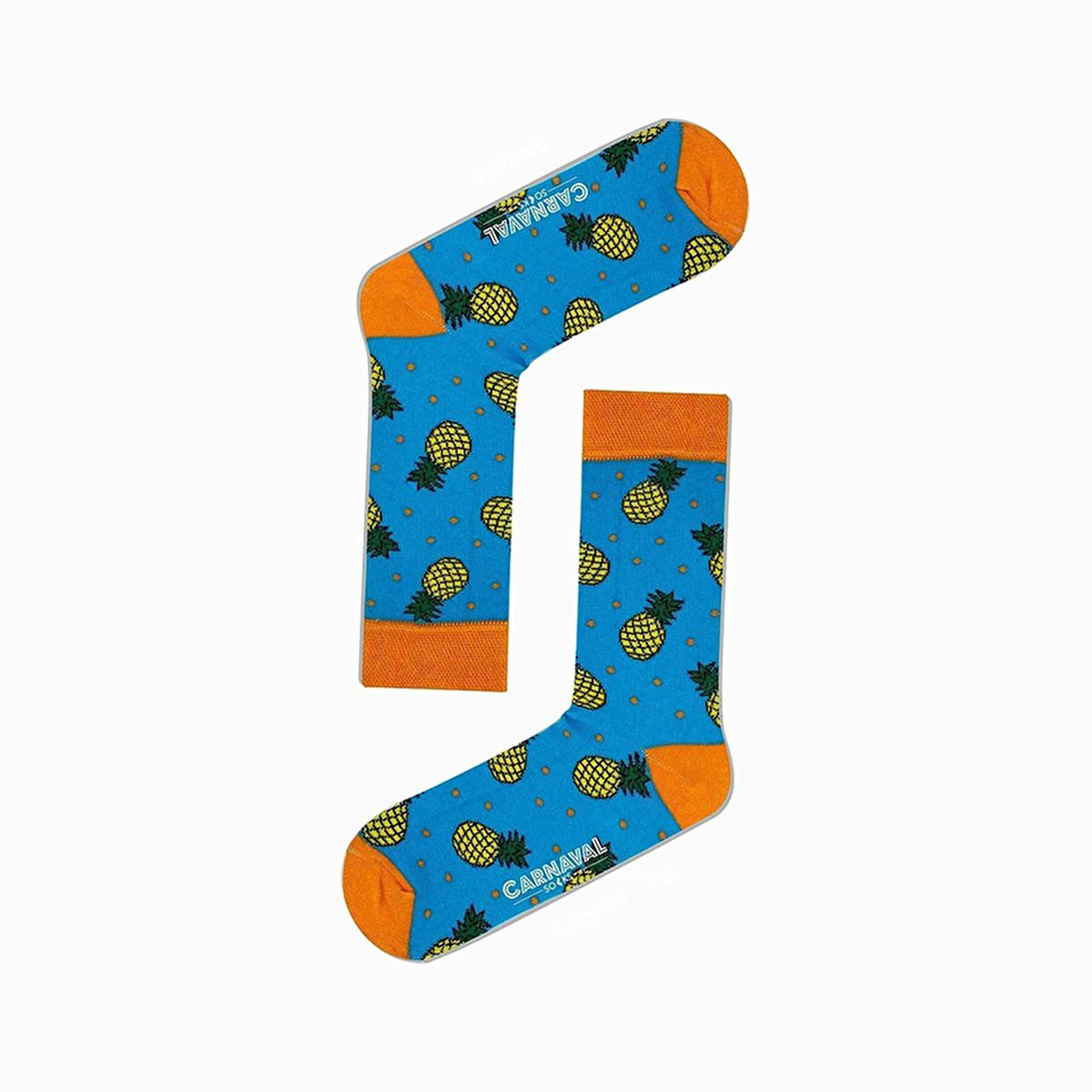 Carnaval Fruit-Themed Socks 5-Pack - Soft, Comfortable, and Stretchy Casual Socks for Everyday Wear