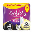 Orkid Platinum Nighttime Pads - Ultimate Leak Protection & ComfortFit, Extra Long Overnight Menstrual Pads for Women - 10 Count Eko Pack
