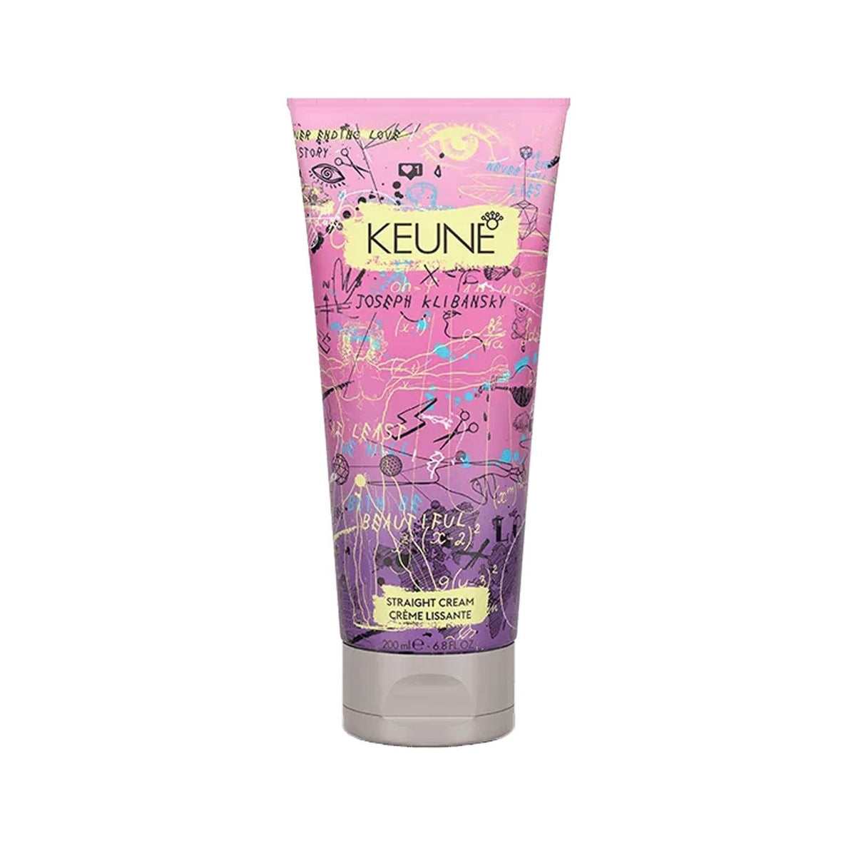 Keune Style Straight Hair Straightening Cream - 6.76 fl oz, Frizz Control, Smooth & Sleek Styles with Heat Protection