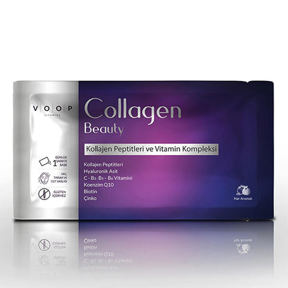 Voop Collagen Supplement - Anti-Aging Beauty Wellness with Hyaluronic Acid & Biotin