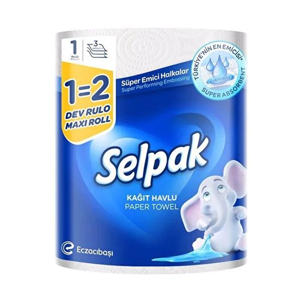 Selpak Durable Paper Towel Roll - 2 Layers, Super Absorbent, Multi-Purpose Cleaning Solution for Home & Office