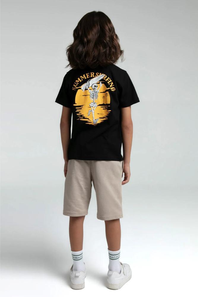 Roly Poly Teen Boys Bermuda Shorts & Tee Set Black