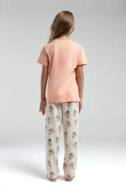 Roly Poly Girls Salmon Pajama Set with Breathable Fabric