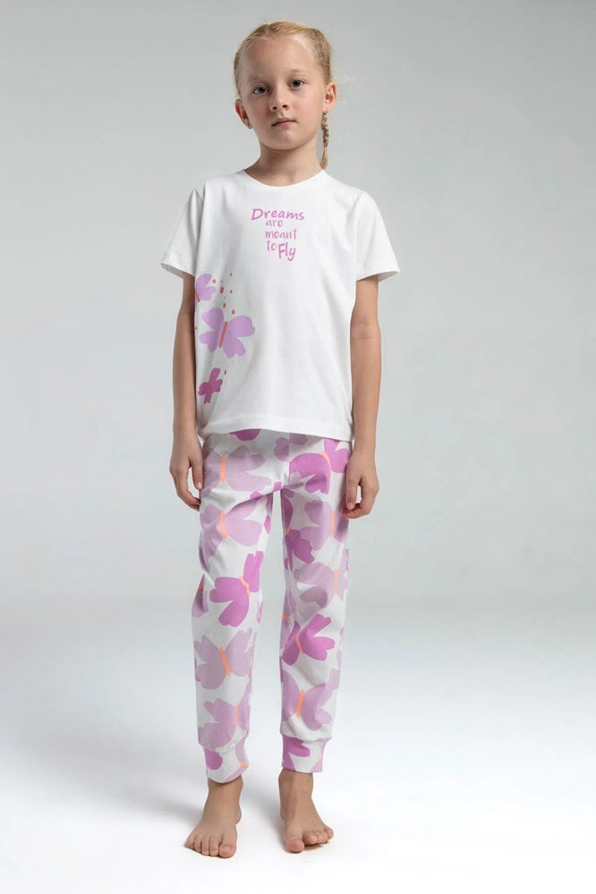 Roly Poly Rp3597-G Teen Girls Pajama Set in White