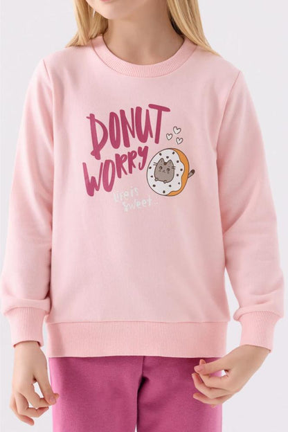 Roly Poly Girls Tracksuit Set in Light Pink