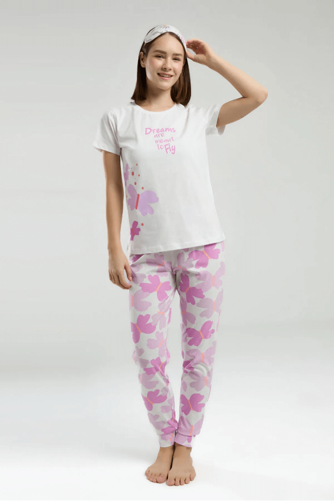 Roly Poly RP3597-S Women's Pajama Set in White