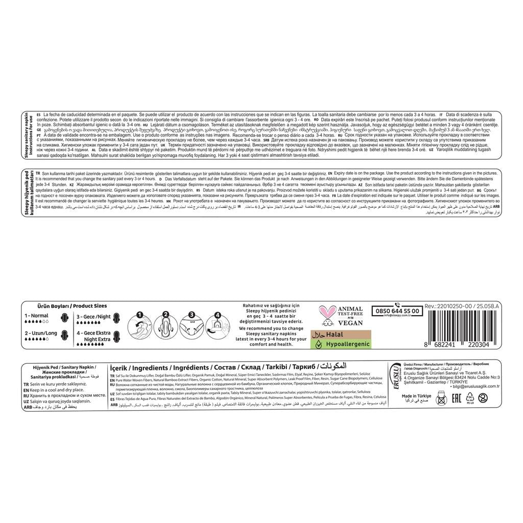 Sleepy Bio Natural Premium Plus Night Pads Size 3 10-Pack