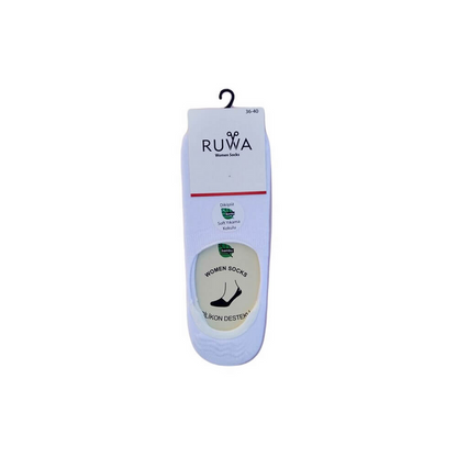 Ruwa 200 Women's No-Show Socks Breathable Invisible Flats White