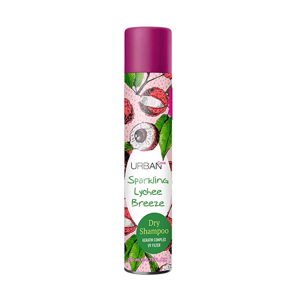 Urban Care Sparkling Lychee Breeze Volumizing Dry Shampoo: Vegan & Cruelty-Free Hair Refresher, Absorbs Oil, Adds Body & UV Protection