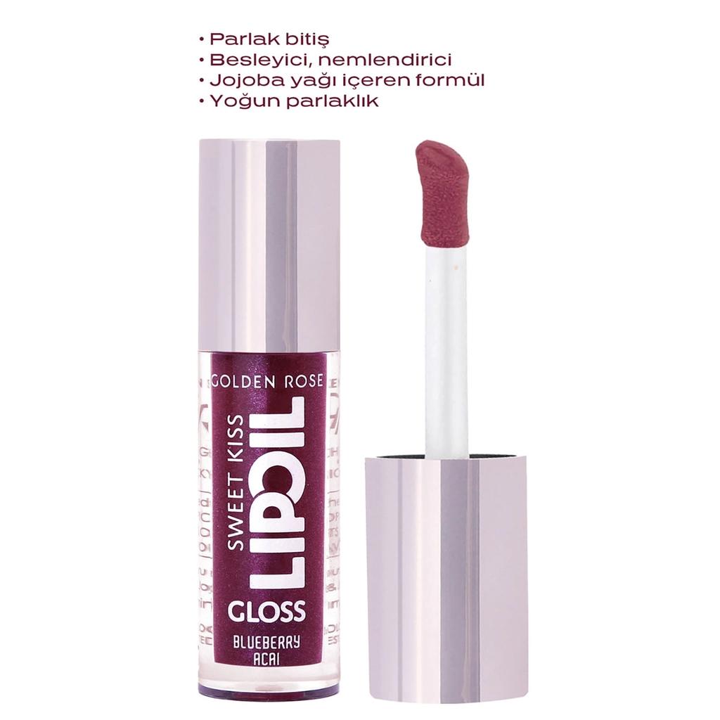 Golden Rose Sweet Kiss Hydrating Lip Oil Gloss 07 Blueberry Acai