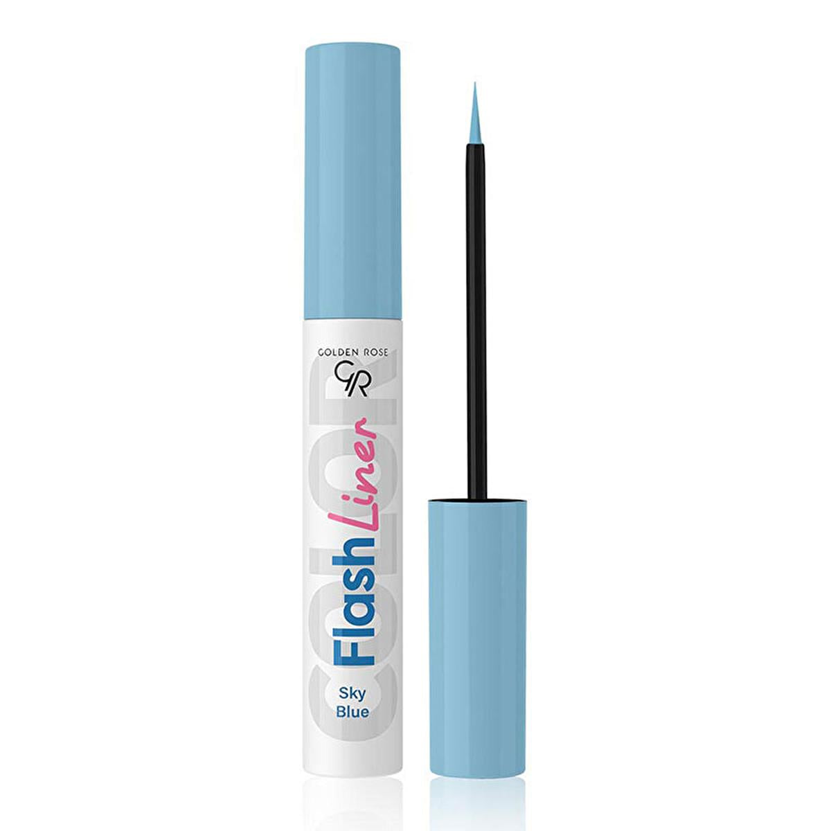 Golden Rose Flash Liner: Sky Blue Eyeliner - Intense Pigment, Long-Lasting, Easy Application for Vibrant Eye Makeup