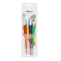 Ollyart 4-Piece Watercolor Paint Brush Set with Non-Slip Grip - Versatile Art Supplies for Kids and Adults