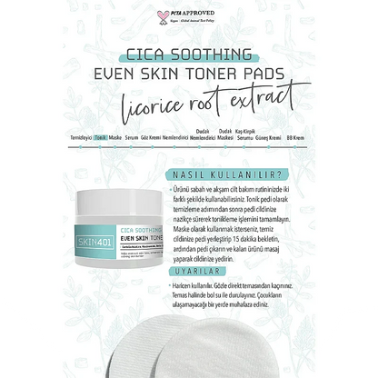 Skin401 Cica Soothing Even Skin Toner Pads 100 Pcs