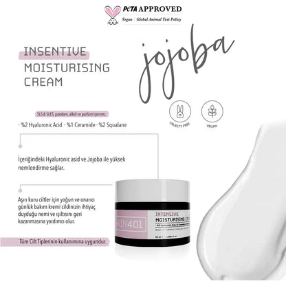 Skin401 Intensive Moisturising Cream with Hyaluronic Acid 50ml