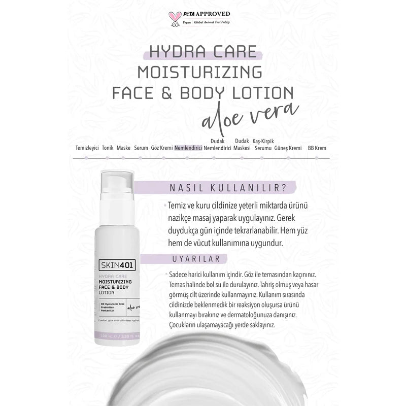 Skin401 Moisturizing Face & Body Lotion with Hyaluronic Acid 100ml
