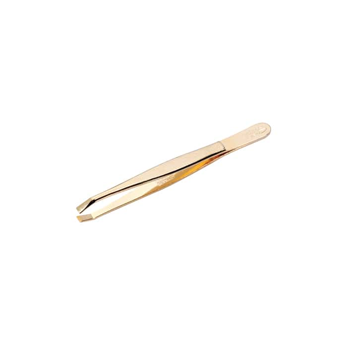 Solingen 7338 Gold Slanted Tweezers for Precise Grooming