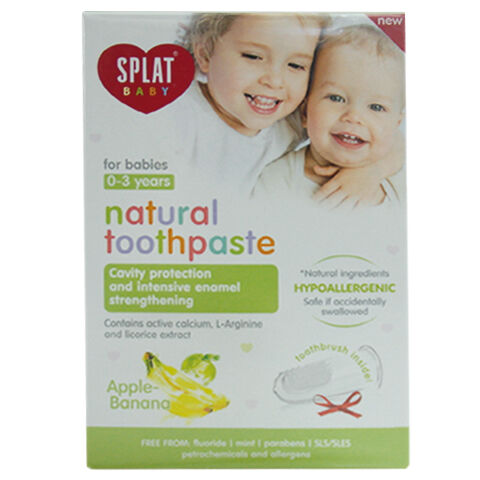 Splat Baby Apple & Banana Toothpaste with Finger Brush 40ml