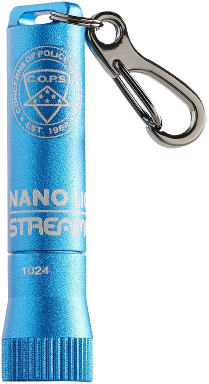 Streamlight C.O.P.S Nano Light® II Miniature Keychain LED Flashlight Blue 73021