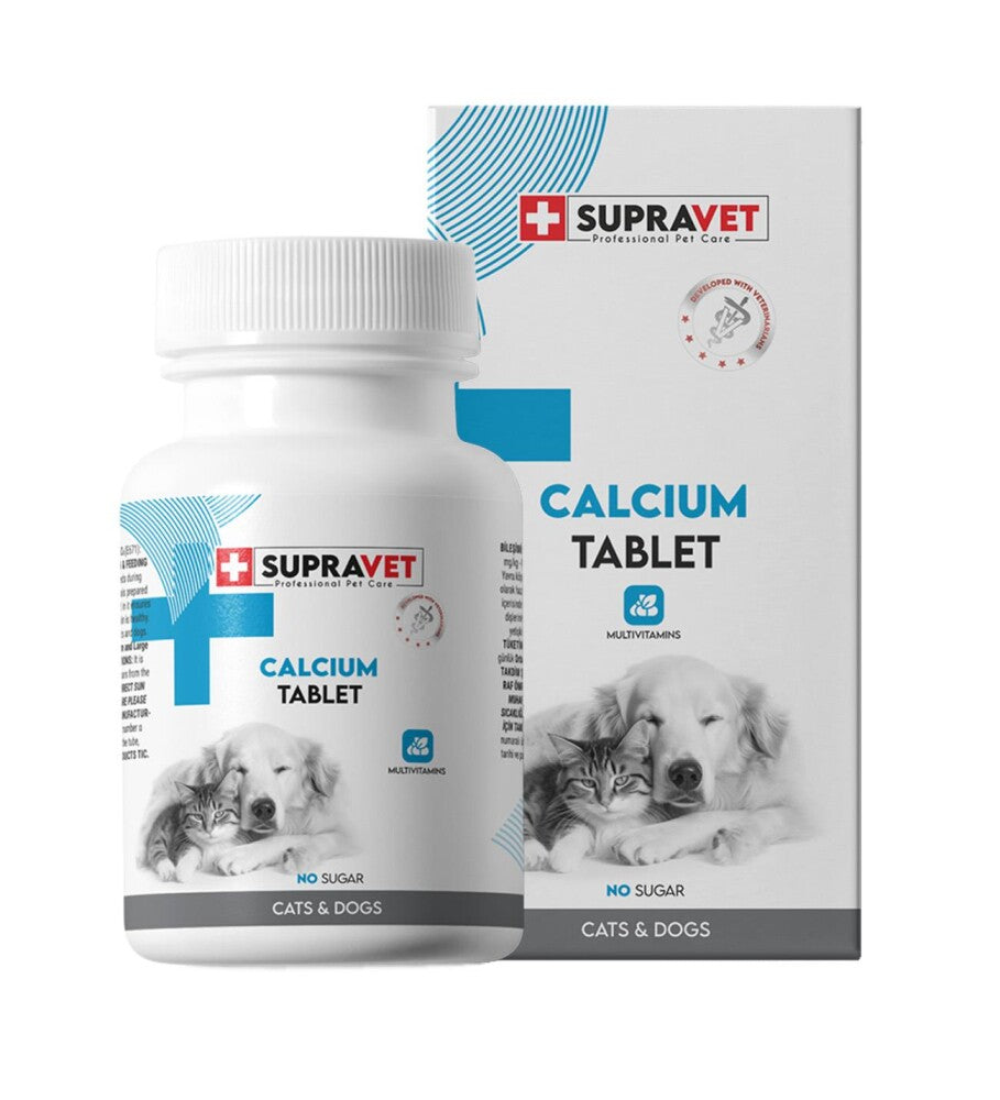 Supravet Calcium Supplement for Cats and Dogs 75 Tablets