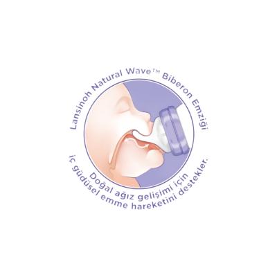 Lansinoh Baby Bottle Set with NaturalWave Nipple, BPA-free, Anti-colic, 160ml