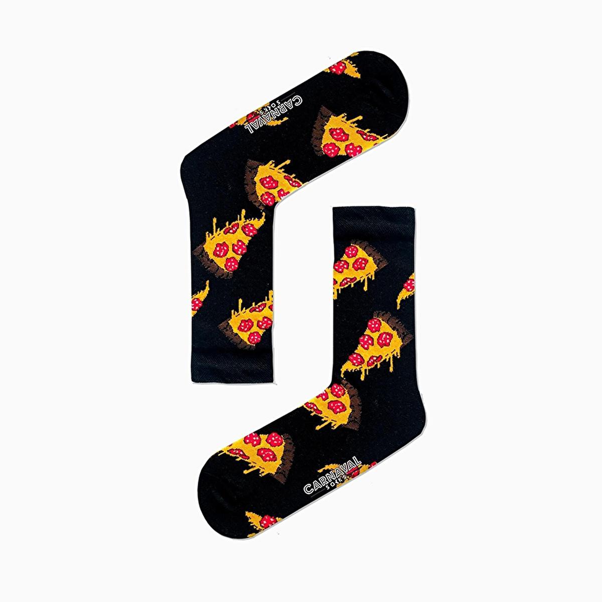 Carnaval Novelty Fast Food Socks Set - 5 Pairs of Comfortable Cotton-Themed Socks for Everyday Wear