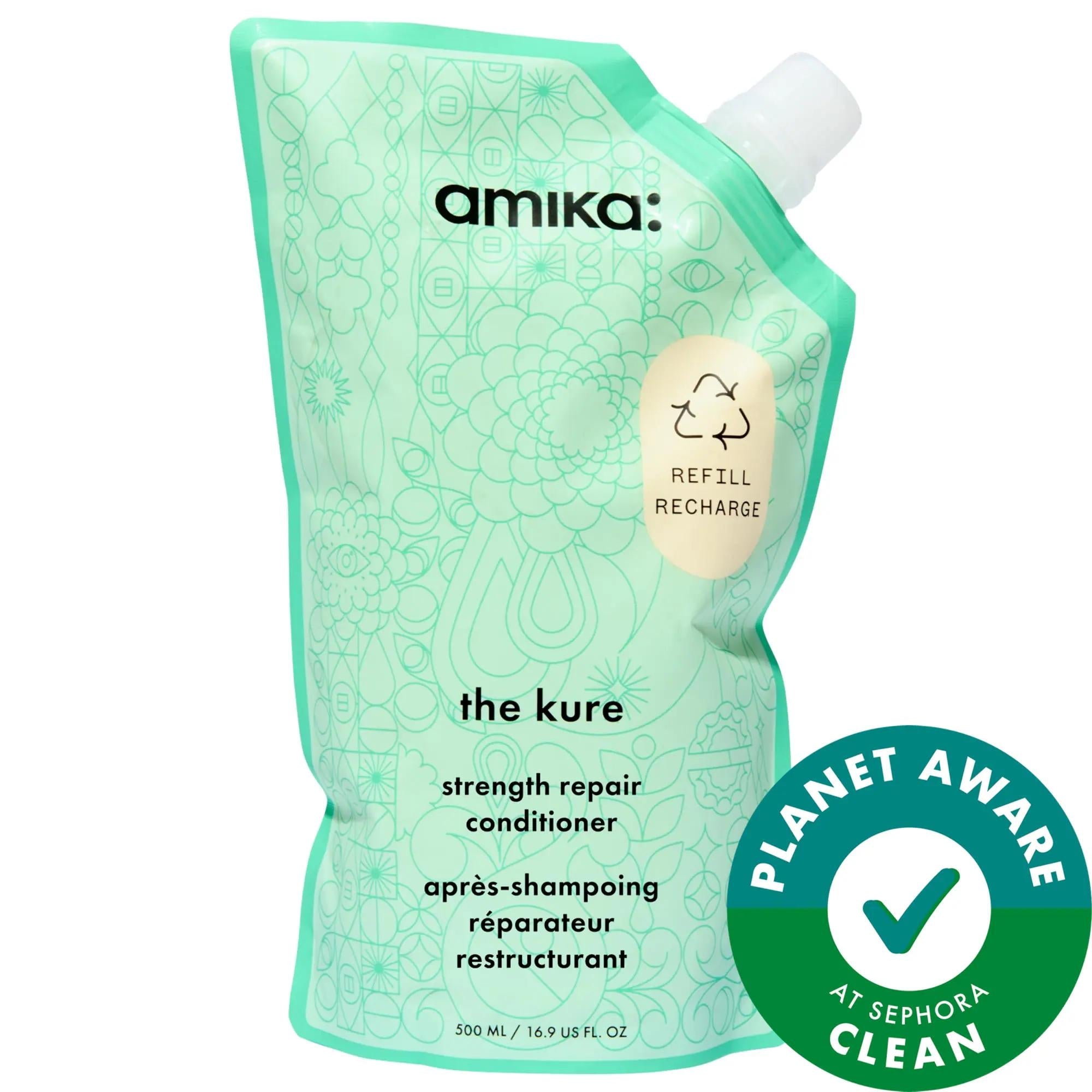 The Kure Strength Repair Conditioner by amika - Moisturizing, Strengthening, Vegan Hair Conditioner for Dry, Damaged Hair