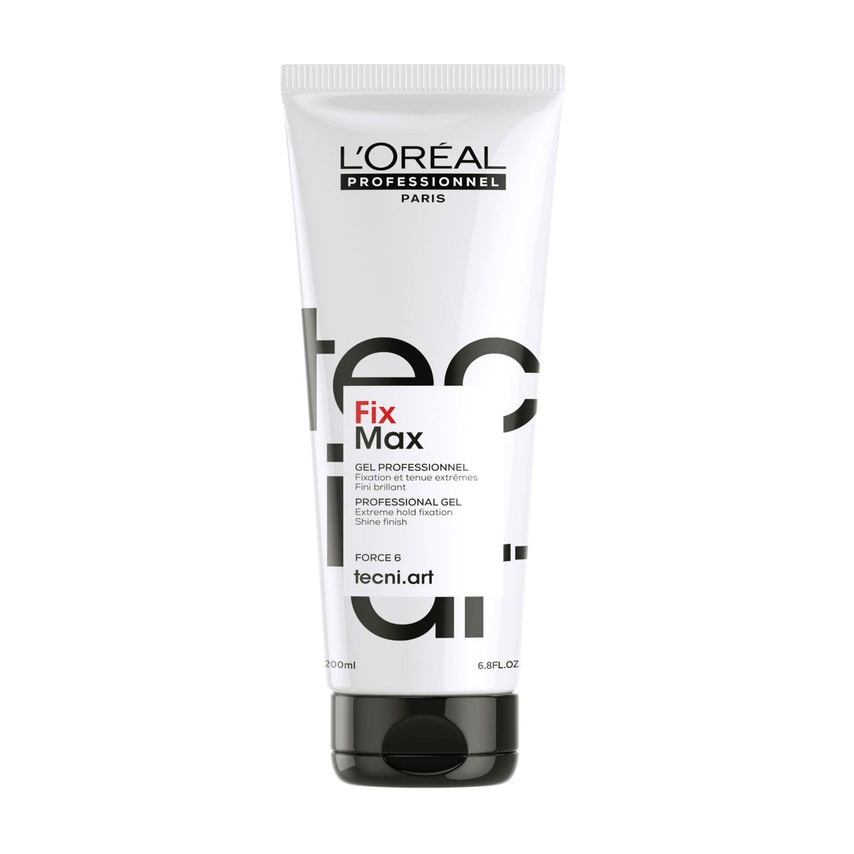 Loreal Professionnel Paris Tecni Art Fix Max Strong Hold Hair Styling Gel 200ml - Long-Lasting, Professional Quality
