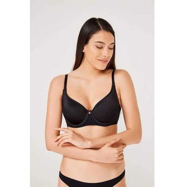 Ten 111173 Minimalist Comfort Bra in Black - Soft Daily Support