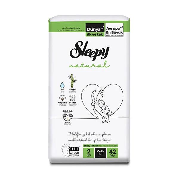 Sleepy Baby - Eco-Friendly Bamboo Diapers, Size 2, Jumbo Pack of 42